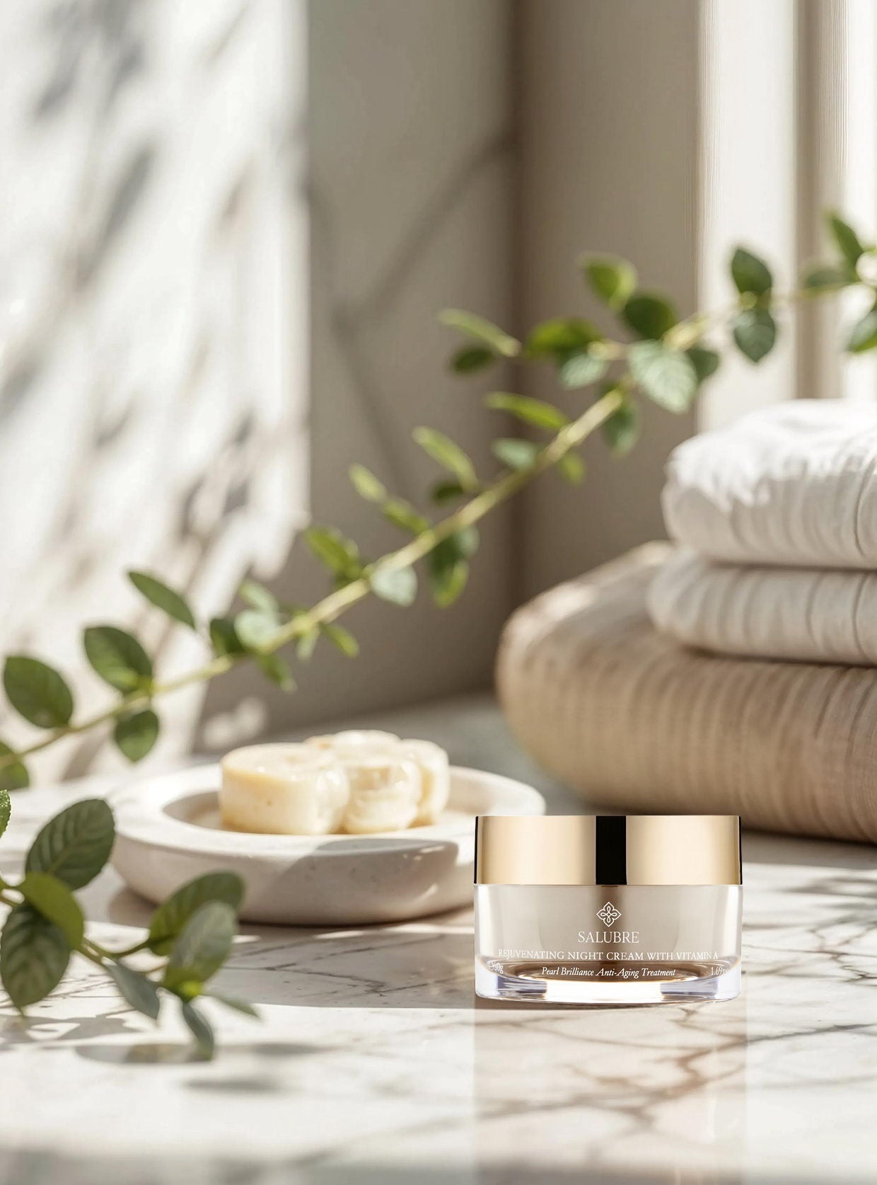 Rejuvenating Night Cream With Vitamin A to reduce the signs of fine lines and wrinkles while you sleep.